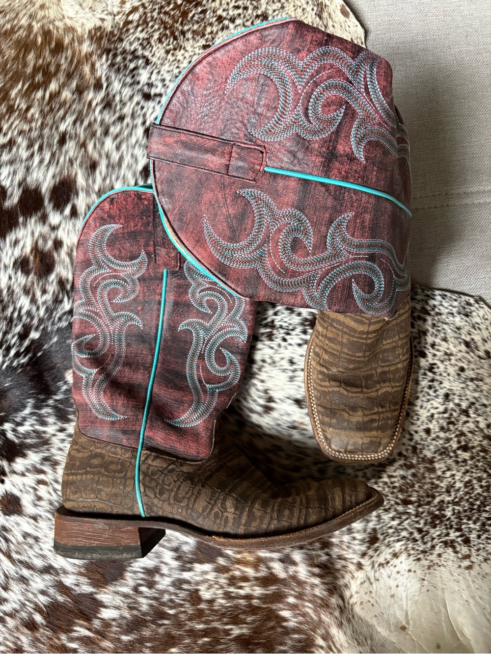 Macie bean Croc square toe boots